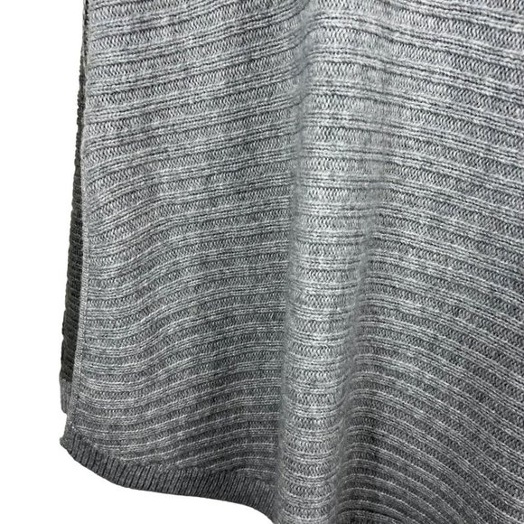 TALBOTS Wool Belnd Grey Cowl Neck Ponch Size L/XL - Picture 10 of 11